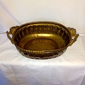 Vintage Mid Century Modern Brass fruit bowl